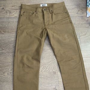 Naked and famous 31 raw cotton canvas brown